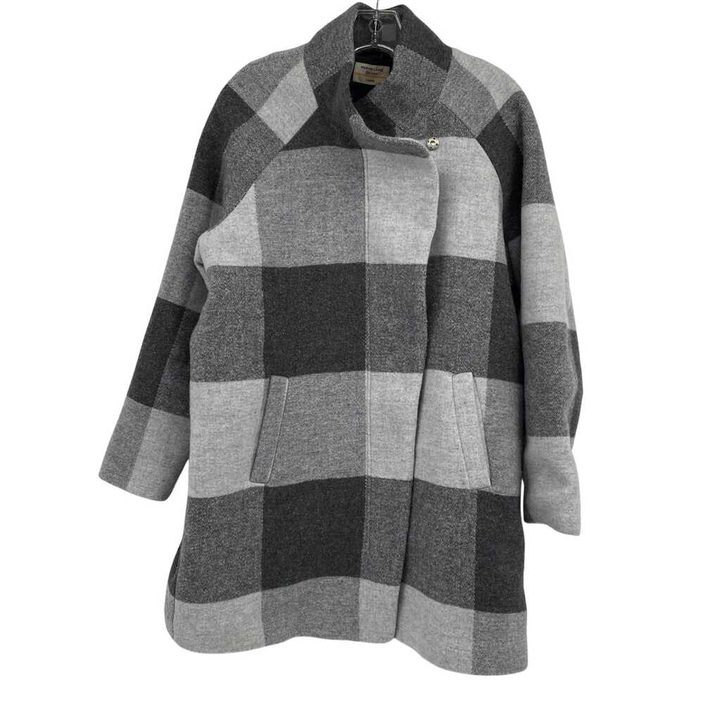 Marine Layer Gray Plaid Overcoat | Women’s Size L